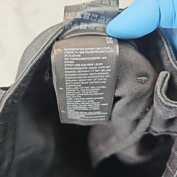 G-Star Raw Jeans Mens Size 30 Waxed Black Rackam 3D Skinny Double Knee Lyocell - Picture 10 of 16